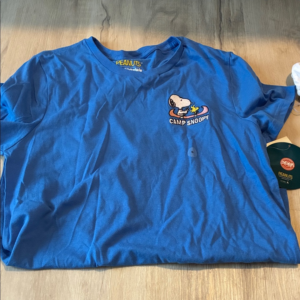 Peanuts Camp Snoopy Blue Short Sleeve Tee
